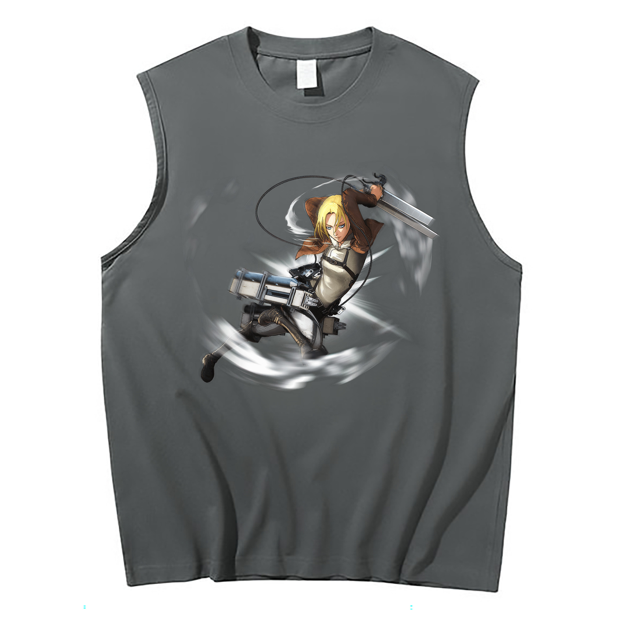 （画像用） 進撃の巨人 アニ・レオンハート Attack on Titan Annie Leonhart コットン100％タンクトップ（フロントプリント）